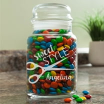 Personalized Glass Treat Jar - Hair Stylist