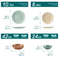 thumbnail image 2 of vancasso Sabine, 16 Pieces Stoneware Dinnerware Set, Multicolorful Dish Plate, Semimatte Sesame Dinner Sets Service for 4, 2 of 5