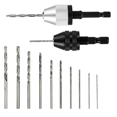 thumbnail image 1 of 2Pcs Drill Chuck Adapter Keyless with 20Pcs Drills, 1/4 Inch Hex Fast Change Converter for Impact Driver, Fast Change, 1 of 6
