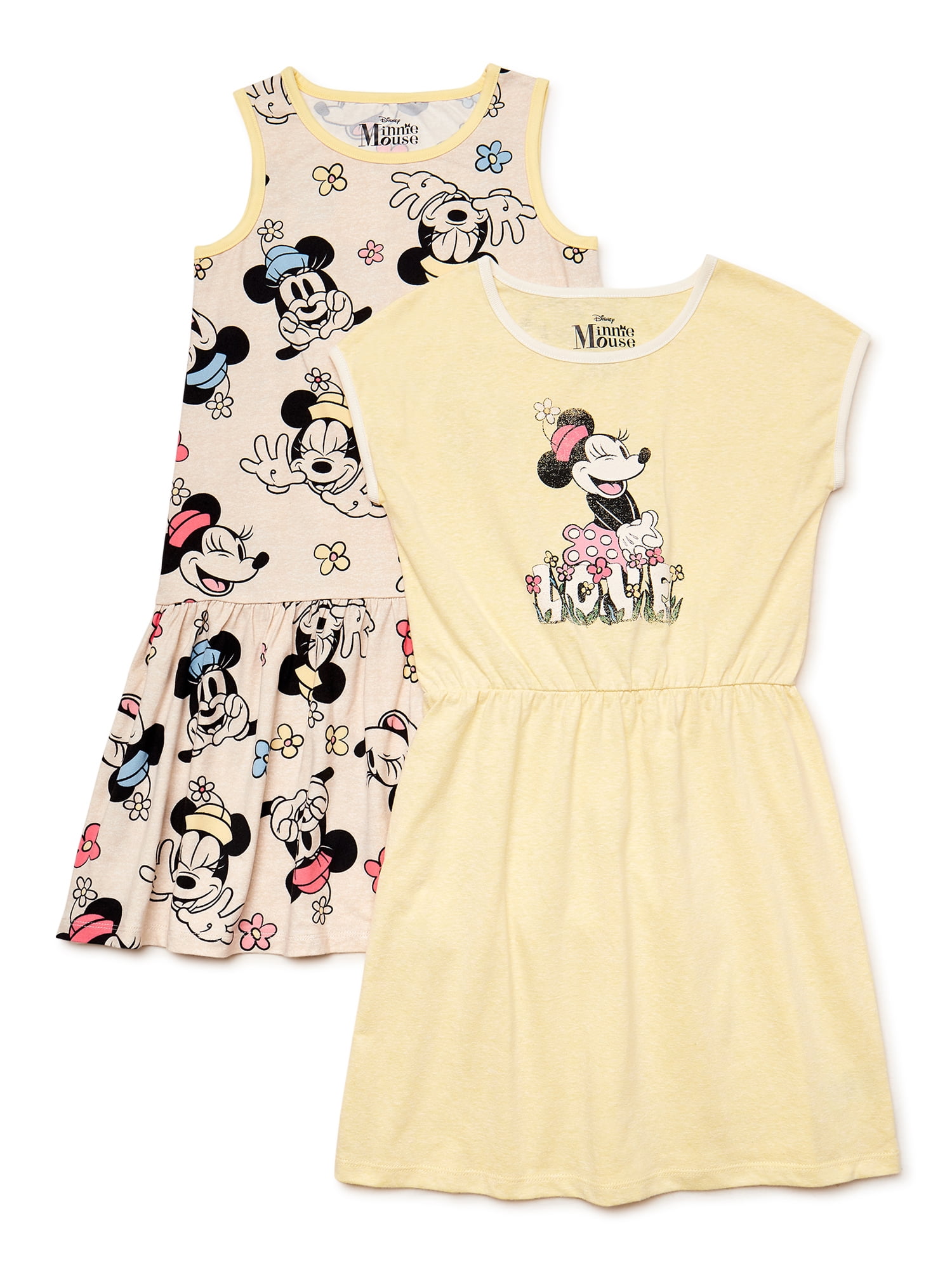 Disney Minnie Mouse Girls Play Dress, 2-Pack, Sizes 4-12