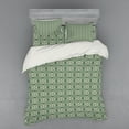 thumbnail image 2 of Ambesonne Abstract Bedding Set 3 Pcs, Irregular Squares Pattern, Twin XL, Reseda Green Mustard, 2 of 3