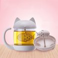 thumbnail image 2 of Coofit Glass Water Cup Cute Fish Infuser Juice Glass Tea Cup Coffee Mug with Lid, 2 of 10