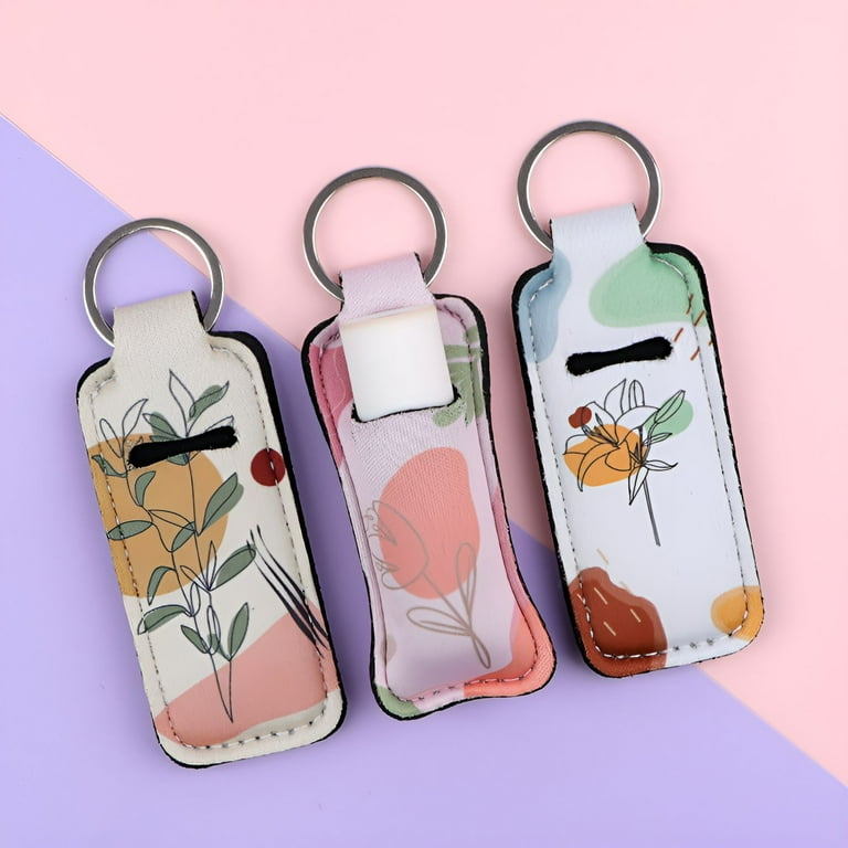DESIGNICE 2Pcs Chapstick Holder Key Chain,Can Be Used As Lipstick