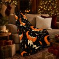 thumbnail image 3 of Celestial Moon Candles Starry Night Fantasy Pattern Mystical, Warm Flannel Blanket for Living Room and Reading Nook, Festive autumn celebration Scene, Art Lovers autumn celebration Gift, 3 of 7