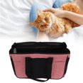 thumbnail image 5 of M Buder Cat Carrier Breathable Prevent Escape Portable Travel Bag for Small Animals Dogs Cats Puppy Pink with Black (18.9 inches / 48 cm) - Soft-Sided Handheld Over-The-Shoulder Foldable Approved, 5 of 9