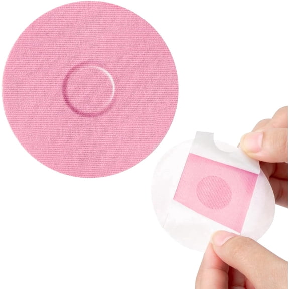 20 Packs Freestyle Libre 3 Covers, Free Style Libre 3 Glucose Sensor Cover, Adhesive Patches Pre-Cut Back Paper Long Lasting for 10-14 Days, No Glue in The Center by SUNMON (Pink)