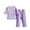X#4Purple20, variant on CAIVO Child Long Sleeve Tops Pants Girls Outfit Set Soft Kids Breathable Comfortable Outfit Summer Clothes Sets Outfit Toddler To Teen 8-9 Years