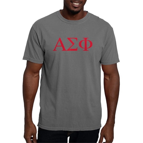 CafePress - Alpha Sigma Phi Greek Letters Cardinal T Shirt - Mens Comfort Colors Shirt