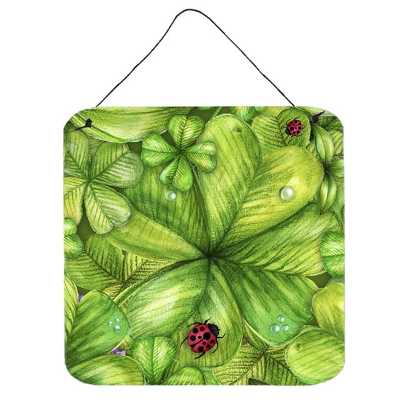Carolines Treasures BB5754DS66 Shamrocks and Lady bugs Wall or Door Hanging Prints 6HX6W multicolor