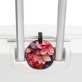 thumbnail image 3 of Petal Flower 2Pcs PU Leather Round Luggage Tags with Privacy Cover and Name ID Tag for Suitcase, Handbags, Backpacks, School Bags, 3 of 6