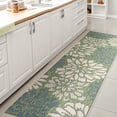 thumbnail image 3 of JONATHAN Y SANTA MONICA 2 x 8 Runner Rug, Zinnia Floral Textured Weave - Cream/Green, SMB110D-28, 3 of 8