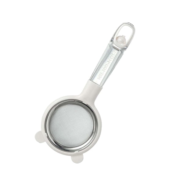 Colador multiusos de acero inoxidable cómodo con doble asa beige pequeño