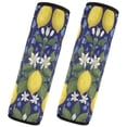 thumbnail image 2 of 2-Pack Seat Belt Covers with Flannel Seatbelt Shoulder Strap Case Adjustable Straps Soft Padding for Car Lemon Pattern Medium, 2 of 8