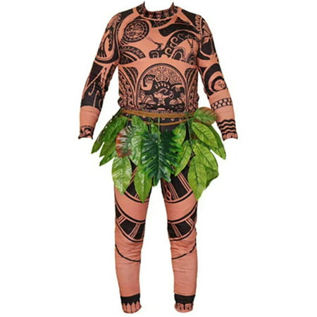 XBTCLXEBCO Mens Kids Maui Tattoo T Shirt+Pants Adult Cosplay