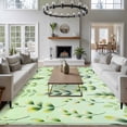 thumbnail image 4 of Green Leaves Area Rugs Collection 6'x9', Summer Botanical Farmhouse Leaf Non Slip Indoor Rectangle Throw Runner Rug Floor Mat Carpet for Living Room Dining Table Bedroom Nursery, 4 of 9