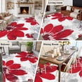 thumbnail image 5 of Red Spring Floral Area Rug 6x9 FT, Non Slip Living Room Throw Carpet, Summer Flowers Botanical Washable Soft Large Floor Carpet Non-Shedding Rug for Bedroom Dining Room Play Room, 5 of 9