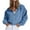 Light Blue, variant on APEXFWDT Women's Zip Up Cropped Sweatshirt Jacket Athletic Light Fleece Casual Hoodie for Active Wear,L,Army Green