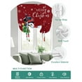thumbnail image 2 of Red Snowman Christmas Tie Up Curtains for Windows 45 Inch Length Balloon Curtains Kitchen Adjustable Balloon Window Shade Gifts Xmas Tree Winter Snowflake Tie Up Bathroom Curtain Window 52"x45", 2 of 6
