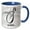 Blue/White, variant on 3drose, White Marble Monogram S - Sims, 15oz Mug