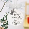 thumbnail image 4 of enjoywould Christmas Ornament Handmade Butterfly Printed Attractive Decorative Commemorate Festive Embellishment Accessory Christmas Name Feather Memory Bauble for Holiday, 4 of 8