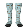 thumbnail image 1 of Fotbe Dog Pets Calcetas Divertidas Estampadas para Hombre y Mujer, Calcetas de Algodón hasta la Rodilla para Caminar, Correr, Enfermería y Embarazo, 1 of 6