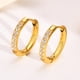 thumbnail image 1 of Pendientes de acero de titanio con hebilla de oreja de circonita, pendientes de viento de metal simples, joyas de viento europeas y americanas para damas, 1 of 5