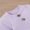 thumbnail image 4 of Newborn Baby Boy Girl Ribbed Romper and Pants Outfits Set 2PCS, 4 of 6