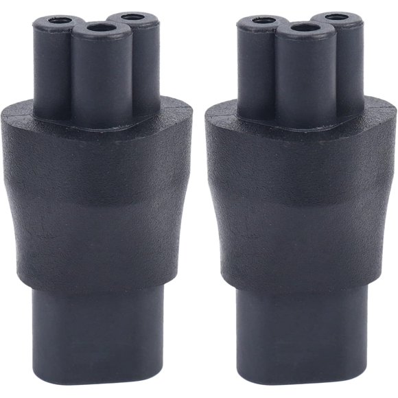 PinesC 2X IEC 320 C5 3-Pin Female to C8 2-Pin Male Plug Converter Power Supply Adapter, black