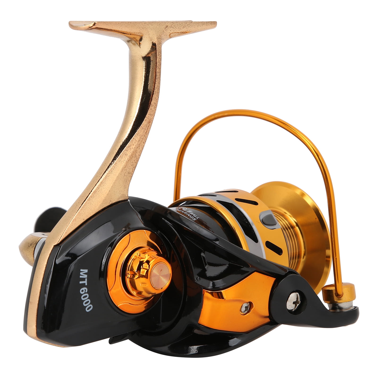 BIMZUC MT6000 Metal Sea Fishing Spinning Reel 12+1BB 5.5:1 Gear Ratio Portable Fishing Wheel for Saltwater and Freshwater Angling, Ambidextrous Smooth Casting Professional Tackle Gear