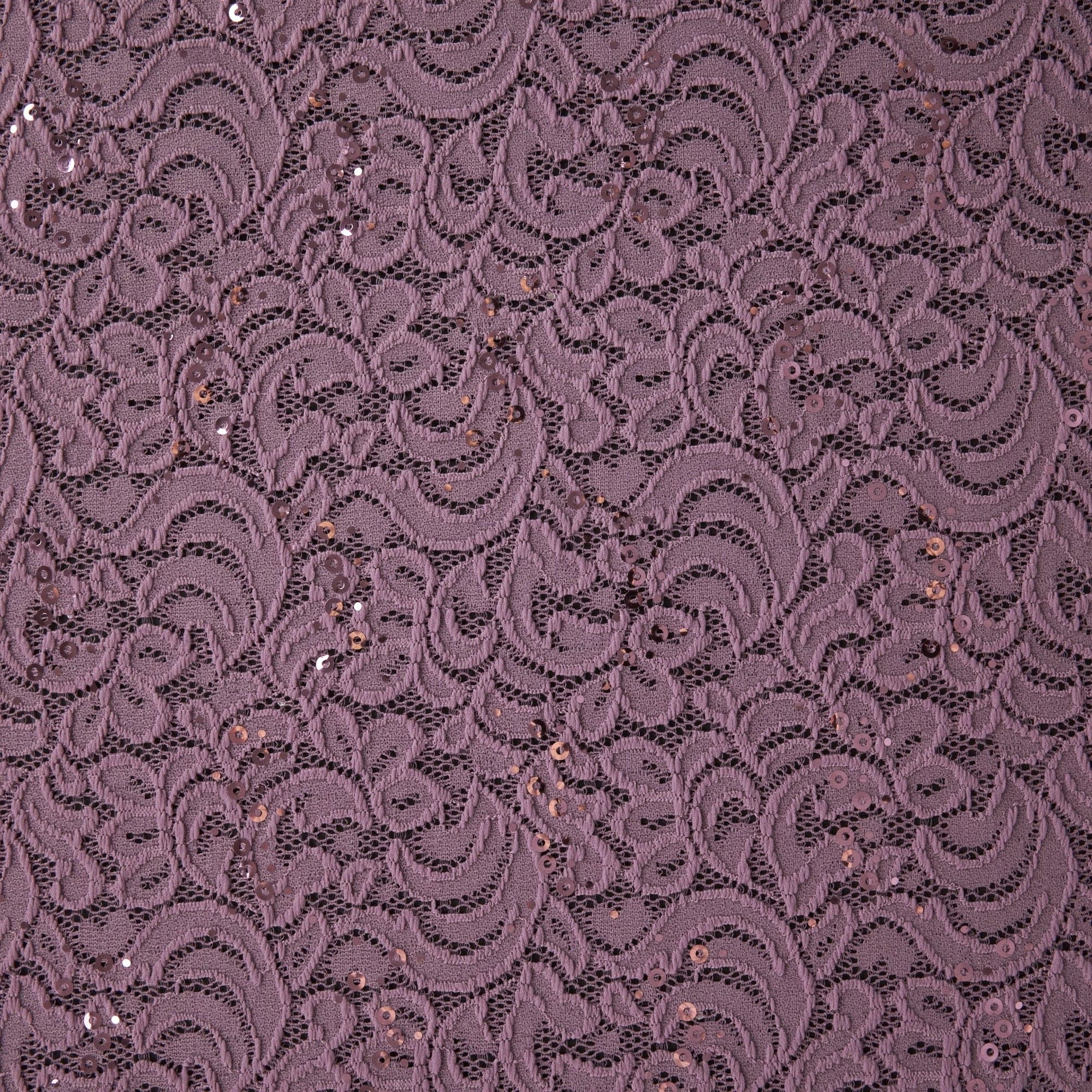 Zelouf Madilyn Stretch Lace W Trans  , Sewing, DIY, Crafts Fabric by the Yard, Mauve Flower, 3 Yard
