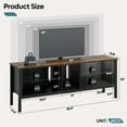 thumbnail image 6 of Bestier 63" Gaming TV Stand for TVs up to 70" LED Entertainment Center for PS4 in Rustic, 6 of 9