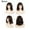 Brown, variant on Pastel Wavy Bob Wig with Bangs for Women, Shoulder Length Loose Curl Synthetic Wig, Colorful Fashion Wig(Coffee,One Size)