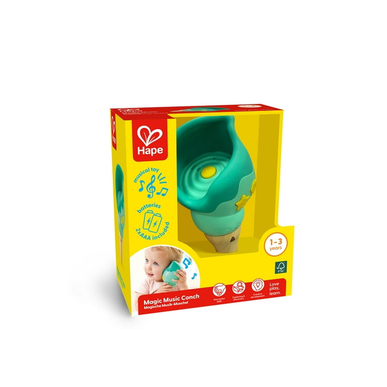 Hape Magic Music Conch  Light-Up Musical Shell Toy for Toddlers Ages 2+,  Novelty Toy
