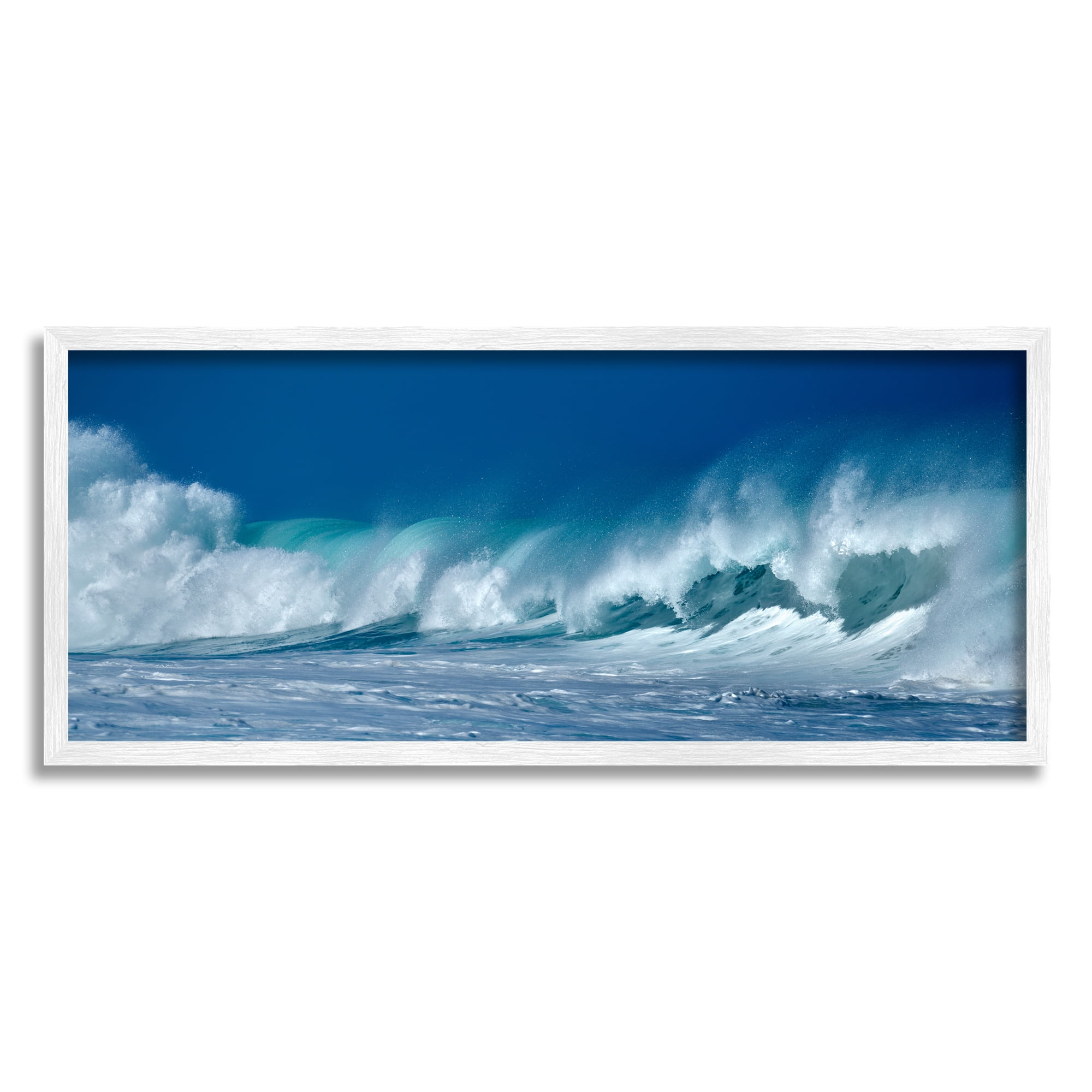 Stupell Industries Panoramic Tsunami Rough Ocean Waves Water Splashing, 24  x 10, Design by Dennis Frates - Walmart.com
