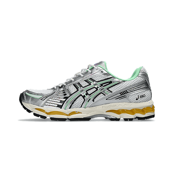 ASICS MENS Gel-Kayano 12.1 "Silver Green Orange" 1203A827 100 from Stadium Goods
