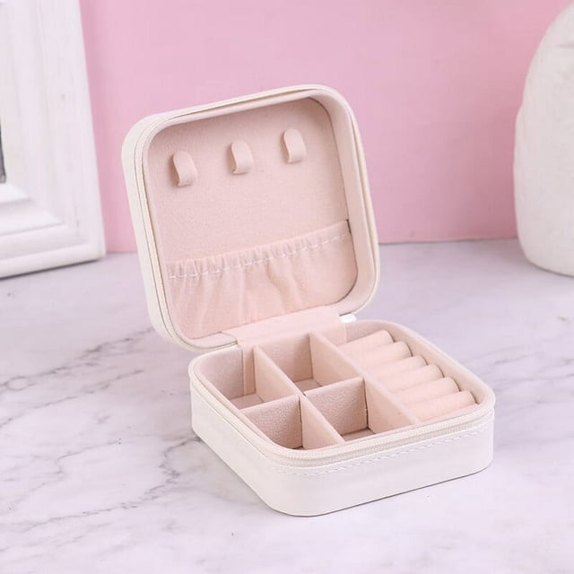 1Pc Jewelry Organizer Display Storage Box Travel Earrings Ring Jewelry Case Box