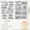 thumbnail image 2 of 1set 6pcs Custom PVC Plastic Clear Stamps set for Scrapbooking Photo Album Decorative Cards Making with 6pcs Acrylic Sheets and 20 colors Ink Pad Stamps Word Clear Stamp: 16x11x0.3cm, 2 of 9