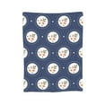 thumbnail image 7 of DouZhe Ultra-Soft Micro Fleece Lightweight Flannel Bed Blanket, Blue Floral Background Print Cozy Warm Throw Blankets, 40"x30", 7 of 7