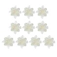 thumbnail image 1 of Matsuzay 10 piezas de flores artificiales de Navidad, flor de Pascua con purpurina, flor falsa reutilizable, manualidades DIY, fiesta de boda, Año Nuevo Kits de decoración para fiestas blanco Matsuzay HA008610-04, 1 of 6