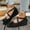 #320-Black, variant on Wowcloth Women's Fashion Casual Slip-On Shoes – Cross Strap Bow-Knot Design, Breathable Elastic Band with Low Wedge Heel for Wide Feet – Versatile Comfort