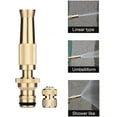 thumbnail image 6 of Brass Garden Hose Nozzle with Connector Adapter, Heavy Duty Leakproof Outdoor Faucet Fitting for Lawn and Garden Watering, 6 of 9