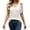White, variant on Daznico Women's Asymmetric Cold Shoulder Lace Overlay 2 Piece T Shirt Casual Summer Loose Fit Tops,S