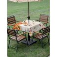 thumbnail image 3 of Outdoor Tablecloth with Umbrella Hole and Zipper, Fall Thanksgiving Square Table Cloth 60x60 Inch Waterproof Tablecloth, Orange White Pumpkin Farmhouse Leaves Picnic Table Cover for Patio Camping, 3 of 7