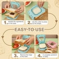 thumbnail image 5 of Uxcell 2 Pack Crustless Sandwich Cutter, Flower/Heart Shape Uncrustable Sandwich Maker Sealer Press Bread Cookie Cutter and Sealer for DIY Breakfast Lunch Afternoon Tea (Orange/Blue), 5 of 7