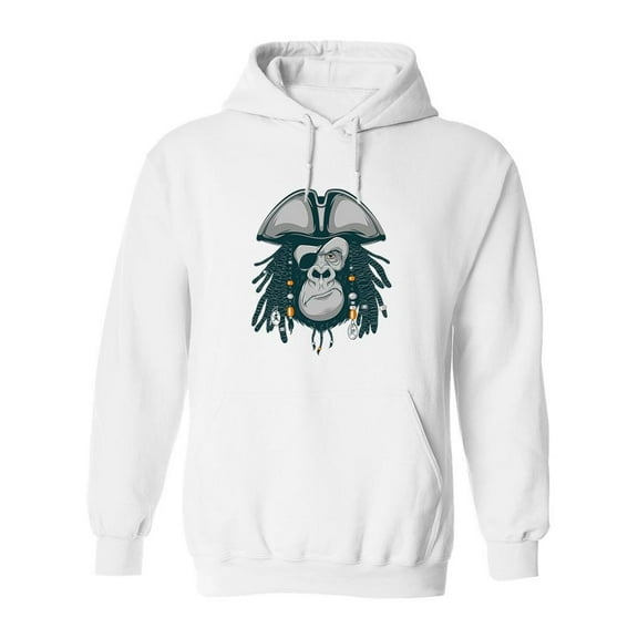 Gorilla Harsh Pirate. Hoodie Men -Image by Shutterstock, Male XX-Large