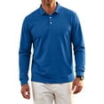 thumbnail image 2 of Men's Casual Polo Shirts Classic Long Sleeve Basic Button T-Shirt Lightweight Golf Tops, 2 of 5