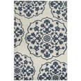 thumbnail image 2 of SAFAVIEH Cottage Keaton Geometric Floral Indoor/Outdoor Area Rug Light Grey/Royal Blue, 5'3" x 7'7", 2 of 5