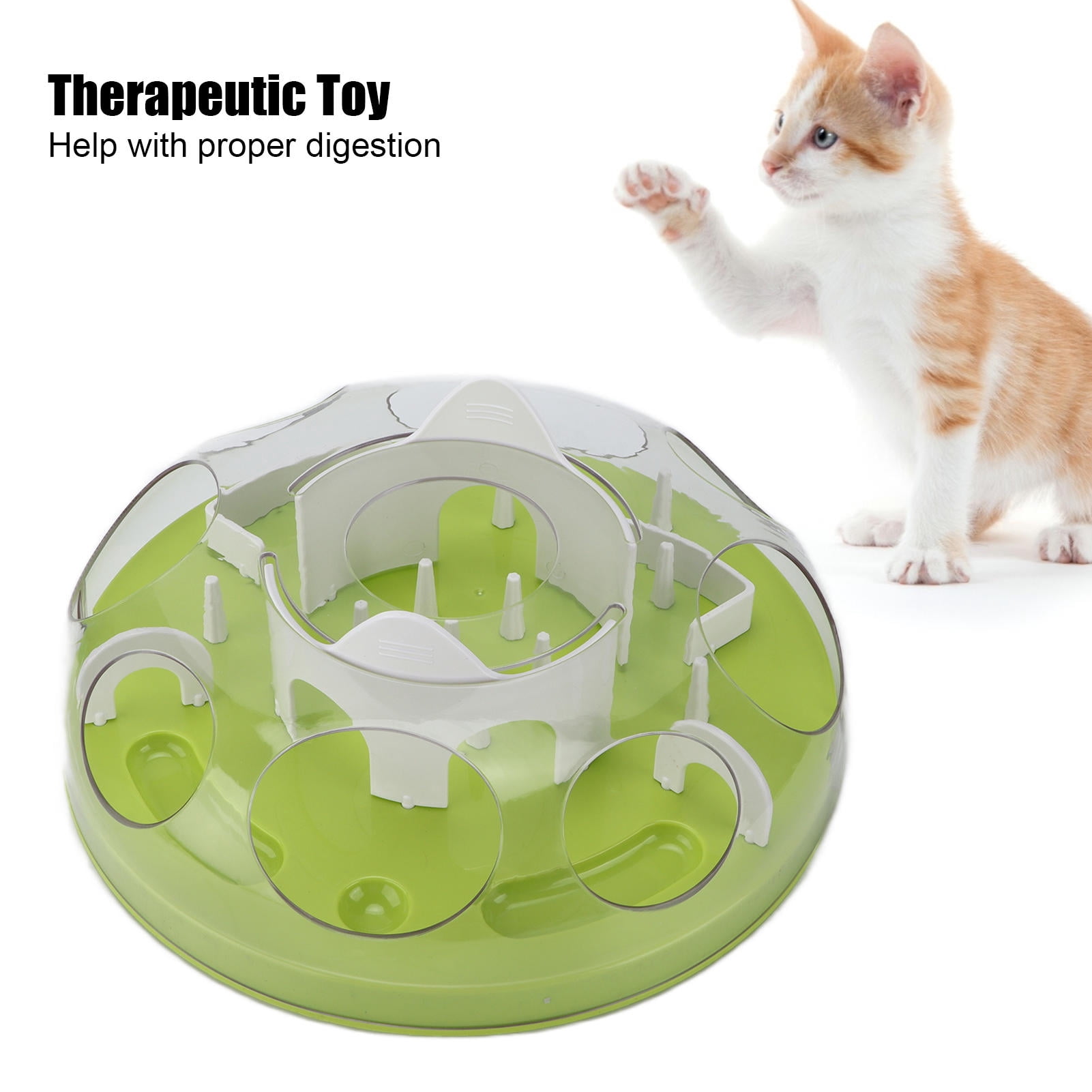 BOKYAN Pet Maze Slow Food Bowl – Interactive Puzzle Bowl for Cats & Dogs, 12.2" x 12.2" x 3.94", 2.09 lb, Non‑Slip Base, Food‑Safe, Rinseable