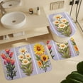 thumbnail image 6 of Watercolor Wildflowers Shower Curtain Sets with Rugs 4 Piece Rustic, 6 of 8