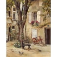 thumbnail image 2 of Hageman, Marilyn 26x32 Black Ornate Wood Framed with Double Matting Museum Art Print Titled - Provence Village I, 2 of 4